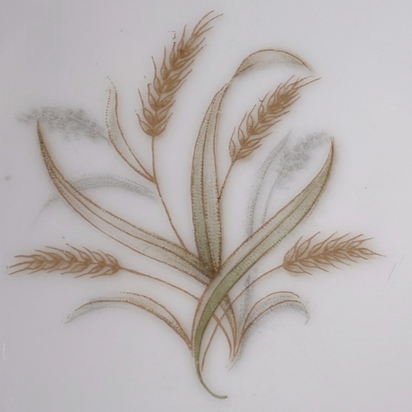 Mid-Century Fine China Porcelain Soup Bowls Japan Wheat Pattern 9046 Tan Golden - Picture 3 of 11